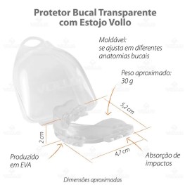 Protetor Bucal Vollo Com Estojo Para Artes Marciais