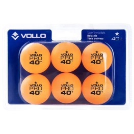 Bola Tenis De Mesa Vollo 40+ 1 Estrela Kit Com 6 Unidades