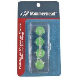 Protetor Ouvido Hammerhead Silicone Ear Plugs Com 4 Unidades