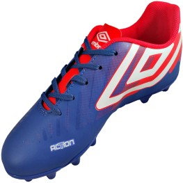 Chuteira Umbro Action Jr. Azul/coral/branco