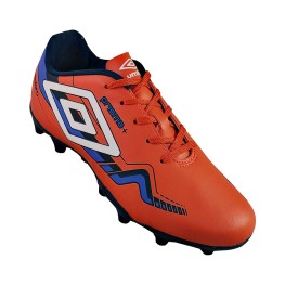 Chuteira Umbro Prisma Jr. Laranja/branco/azul