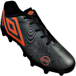 Chuteira Umbro Orbit Preto/grafite/laranja