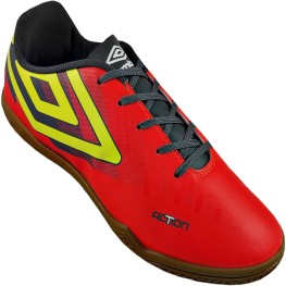 Tenis Umbro Indoor Action Jr. Coral/grafite/limão
