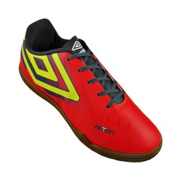 Tenis Umbro Indoor Action Jr. Coral/grafite/limão