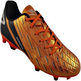 Chuteira Umbro Domain Laranja/preto/cinza