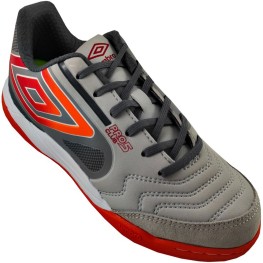 Tenis Umbro Indoor Pro 5 Bump Club Prata/grafite/laranja