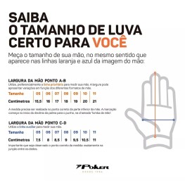 Luva Goleiro Poker Campo Profissional Ortho Vulcan 2 Lar/pt