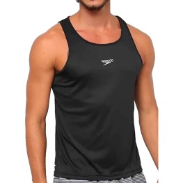 Camisa Speedo Regata Cavada Interlock Preto