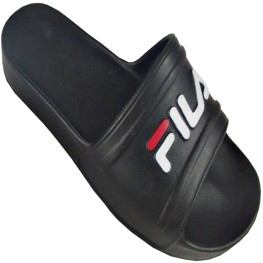 Chinelo Fila Sleek Slide Preto/branco/vermelho