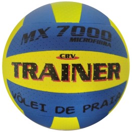 Bola Trainer Volei Praia Microfibra Sem Costura Bco/azl/amr