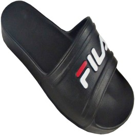 Chinelo Fila Sleek Slide Preto/branco/vermelho