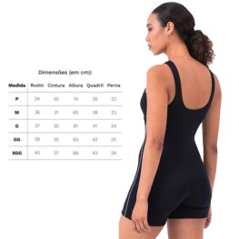 Maio Macaquinho Hammerhead Helanca Com Viés Preto/branco