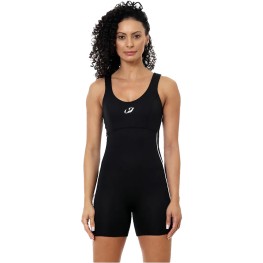 Maio Macaquinho Hammerhead Helanca Com Viés Preto/branco
