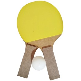Kit Tenis De Mesa Dutati 2 Raquetes + 1 Bolas Infantil