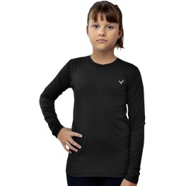 Camisa Termica Vierge Juvenil Ml Com Proteção Uv 50+ Preto