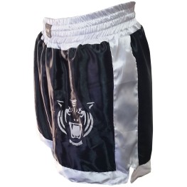 Short Muay Thai Tigre Masculino Preto/branco