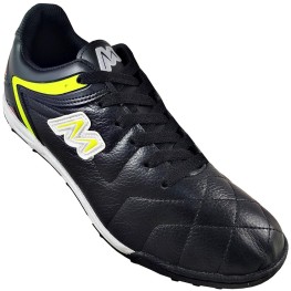 Tenis Mathaus Society Agile Couro Sola 190 Preto/limão