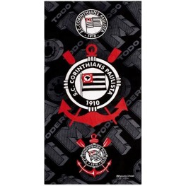 Toalha Buettner Veludo Estampado Corinthians 70 X 140 Cm